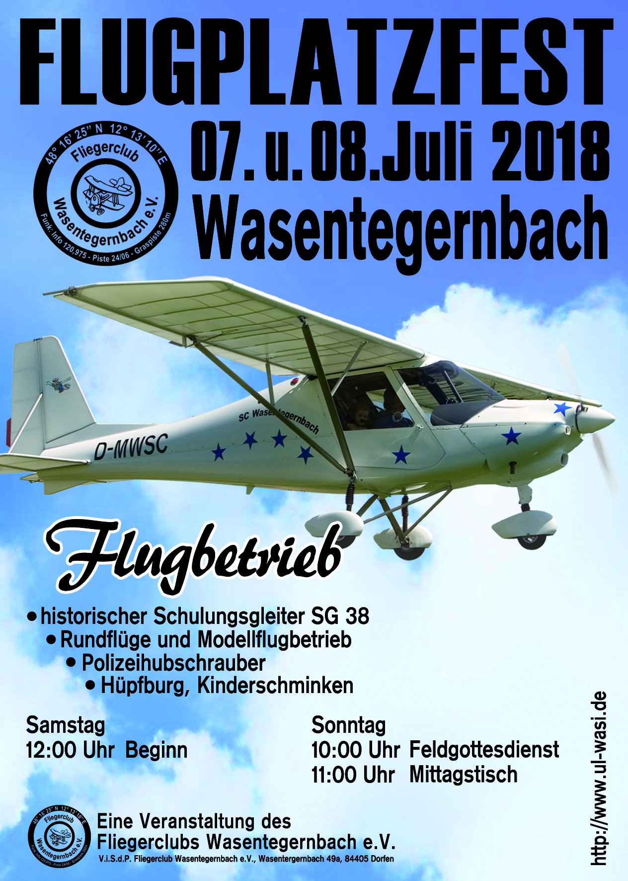 Flugplatzfest Wasentegernbach