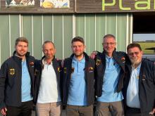 von links: Nils Hellmann, Nils von Samson-Himmestjerna, Jannik Kauth, Ulrich Nübling und Robert Rathmann